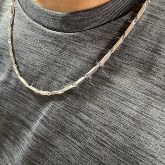 Unisex Bar Link 24 inch Chain - Picture 2 of 10